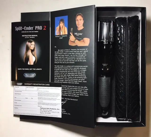 Alt view image 4 of 4 - Split Ender PRO 2 (Black) Cordless Damage Split End Hair Trimmer by Talavera