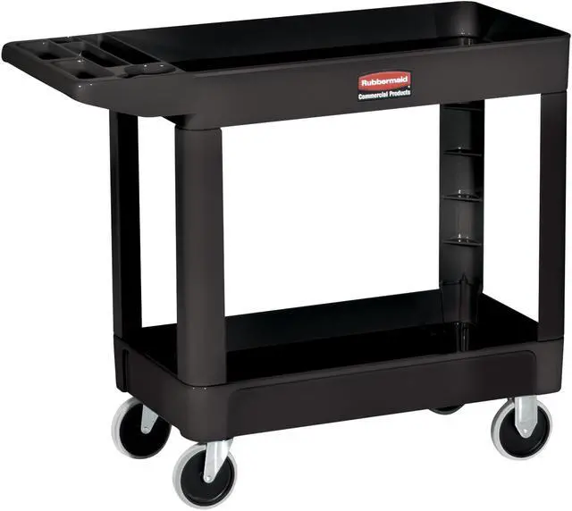 Alt view image 2 of 8 - RUBBERMAID FG450089BLA High Density Structural Foam Utility Cart with Deep