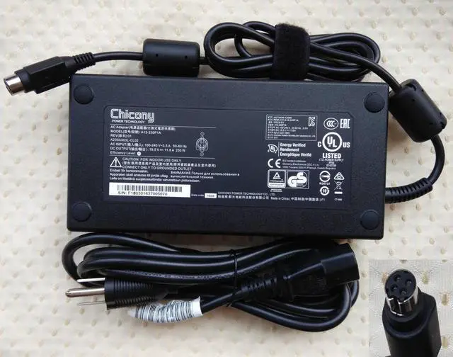 Main image of Original OEM Chicony 230W AC Adpater for Clevo P751DM,A12-230P1A Gaming Laptop