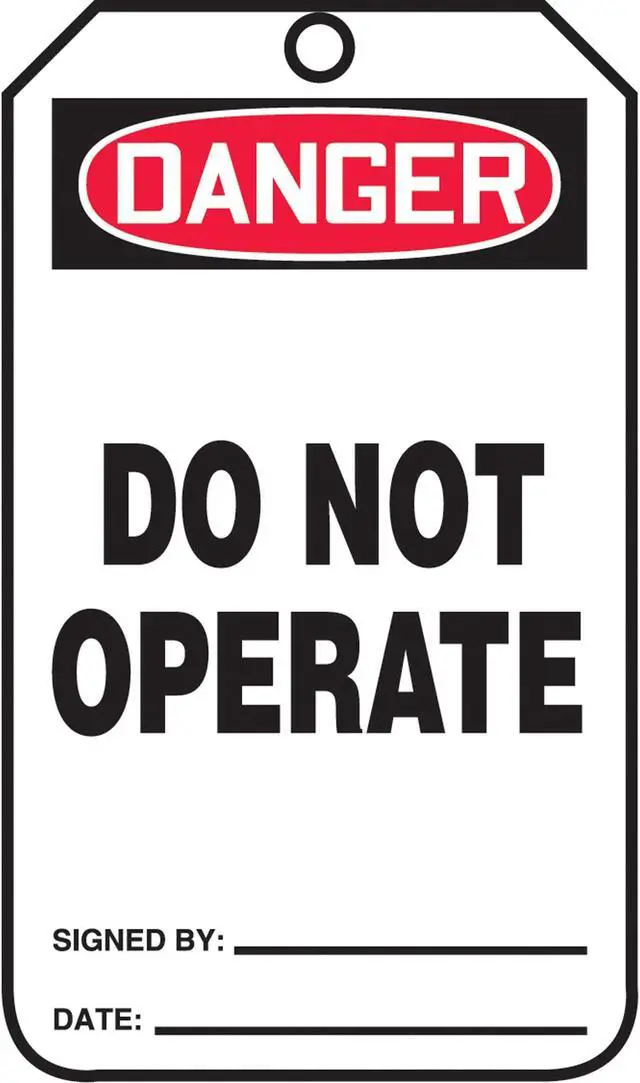 Alt view image 3 of 4 - ZORO SELECT 43Z242 Danger Tag By The Roll, Machine and Operational, Cardstock,