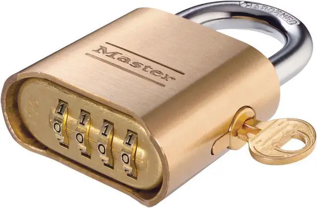 Alt view image 5 of 10 - Master Lock Combination Padlock,1 1/2in,Rectgle,Gold  176