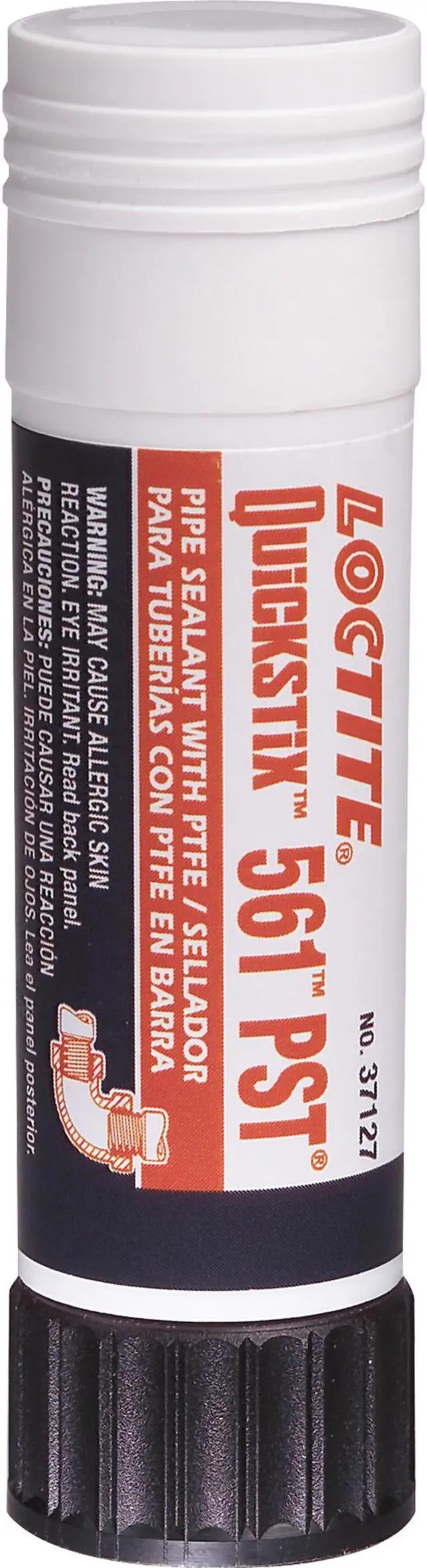Alt view image 3 of 7 - LOCTITE 463973 Pipe Thread Sealant 0.7 oz, Stick, 561, White, Semi-Solid Stick
