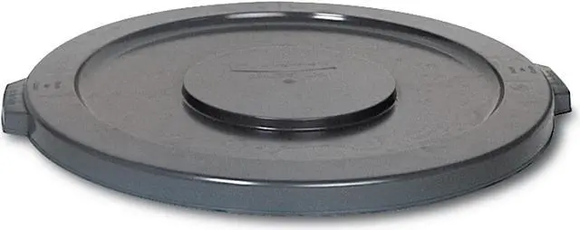 Alt view image 3 of 4 - RUBBERMAID FG260900GRAY Trash Can Top, Flat, Gray, 16 In. Dia.