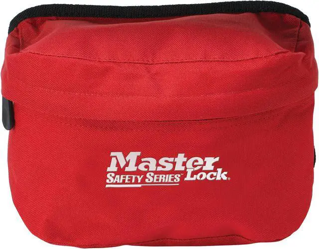 Alt view image 2 of 3 - Master Lock Lockout Pouch, Unfilled, General Lockout/Tagout, Bag, Red Red  S1010