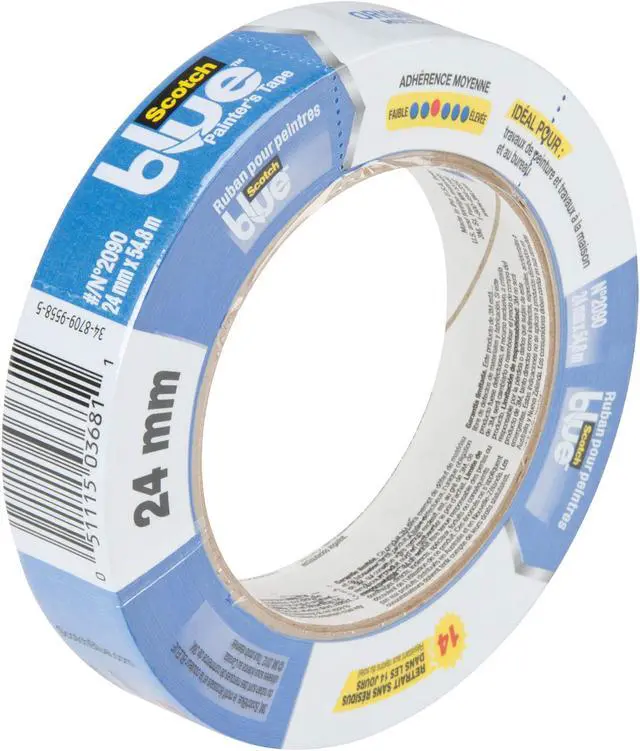 Alt view image 7 of 18 - ScotchBlue Painter's Masking Tape Blue 3" Core 1" x 60yds. 444118