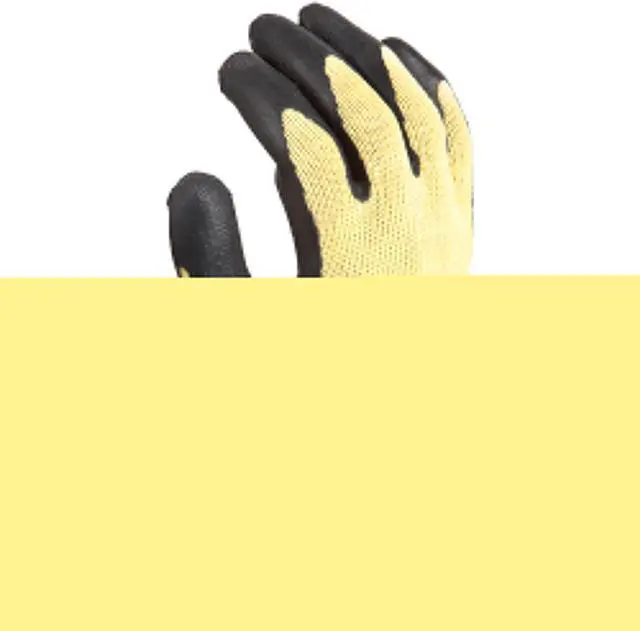 Alt view image 2 of 7 - Cut Resistant Gloves, Yellow/Black, XL, PR