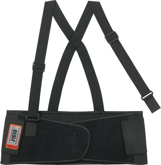 Alt view image 3 of 7 - Ergodyne Economy Elastic Back Support 7-1/2"x30" Black 11092