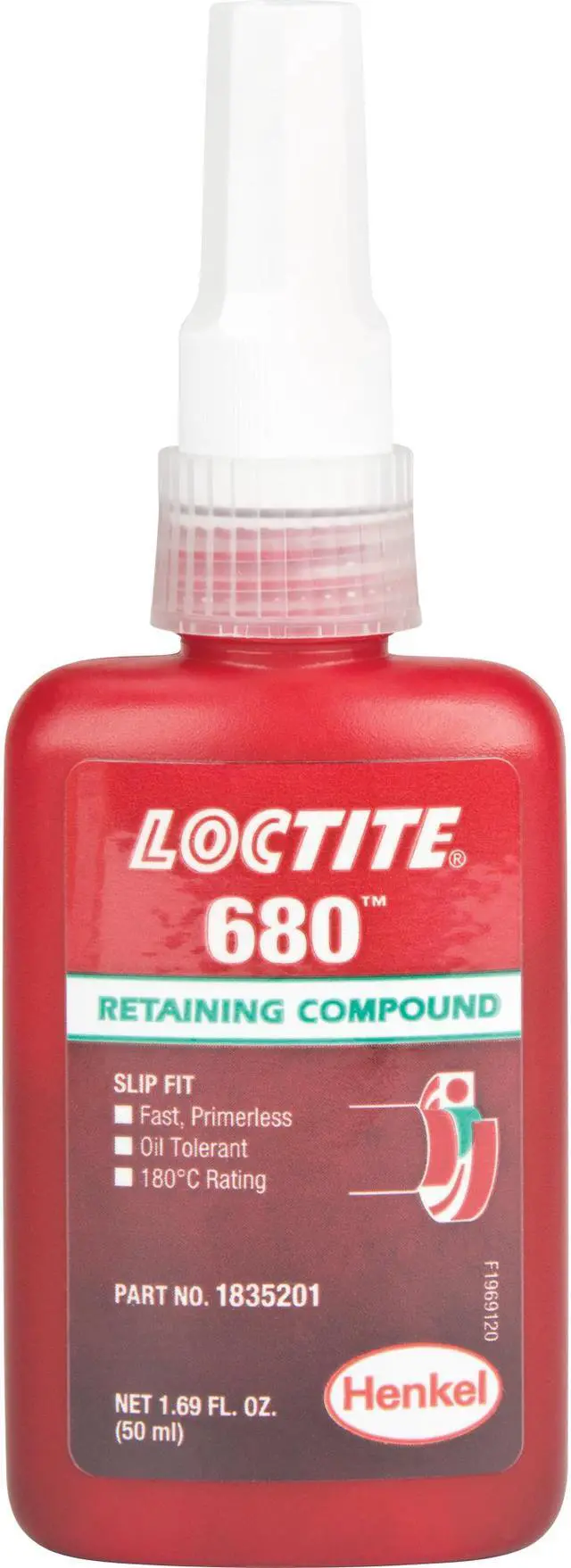 Alt view image 4 of 6 - LOCTITE 1835201 Retaining Compound, 680 Series, Green, Liquid, High Strength,