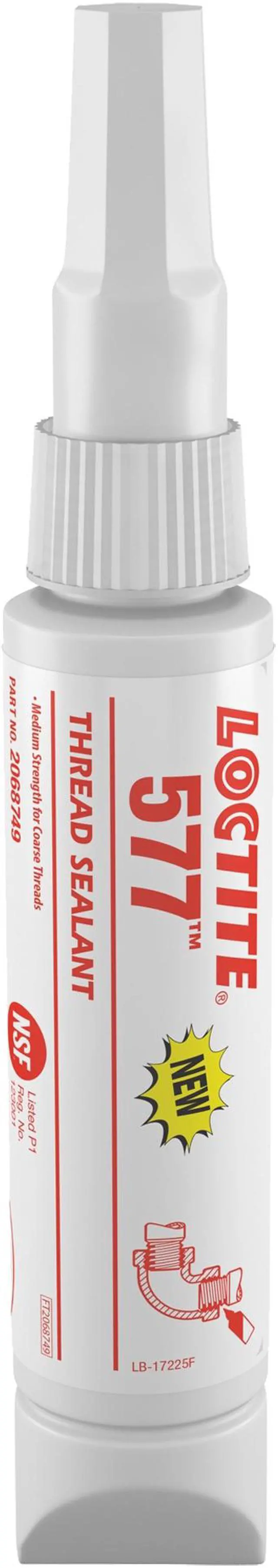 Alt view image 2 of 3 - Loctite 50mL Tube Pipe Thread Sealant with 10, 000 psi, Yellow 50mL 2068749