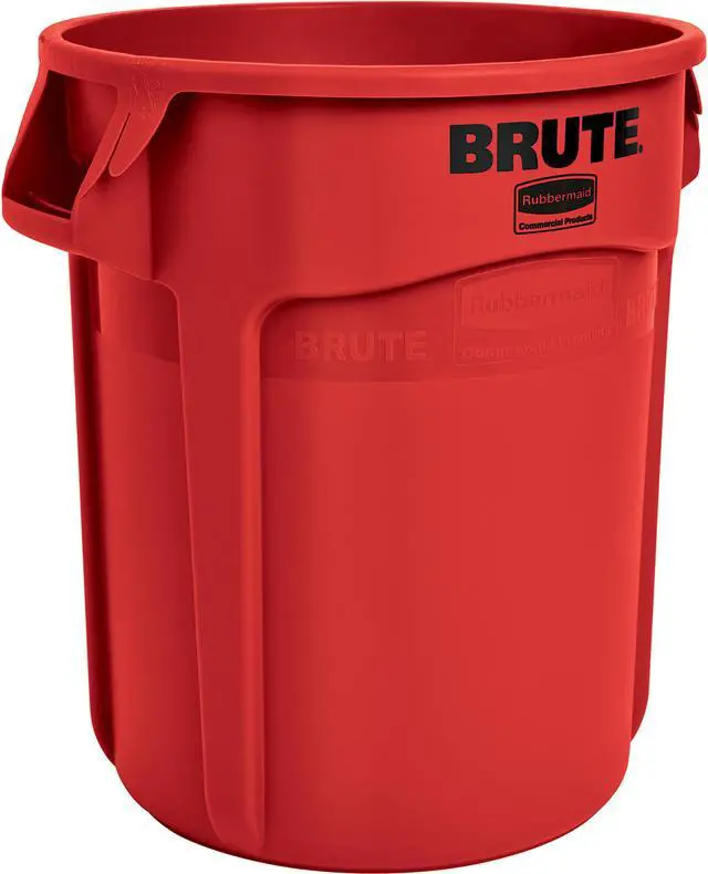 Alt view image 3 of 8 - Rubbermaid BRUTE® 20 gal. Round Open Top Utility Trash Can, 23"H, Red