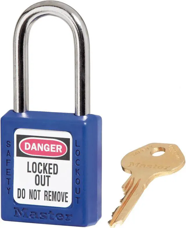 Alt view image 7 of 15 - No. 410 Safety Lockout Padlocks|6 Pin Blue Safety Lock-Out Padlock Key