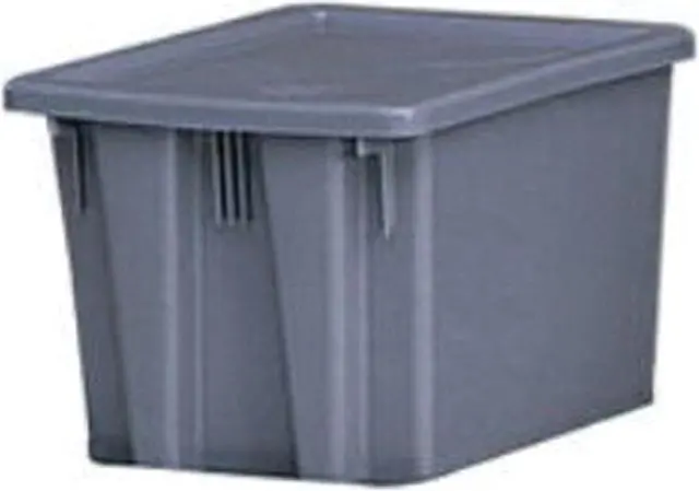 Alt view image 3 of 7 - RUBBERMAID FG172100GRAY Gray Stack and Nest Bin, 19-1/2"L x 15-1/2"W x 10"H