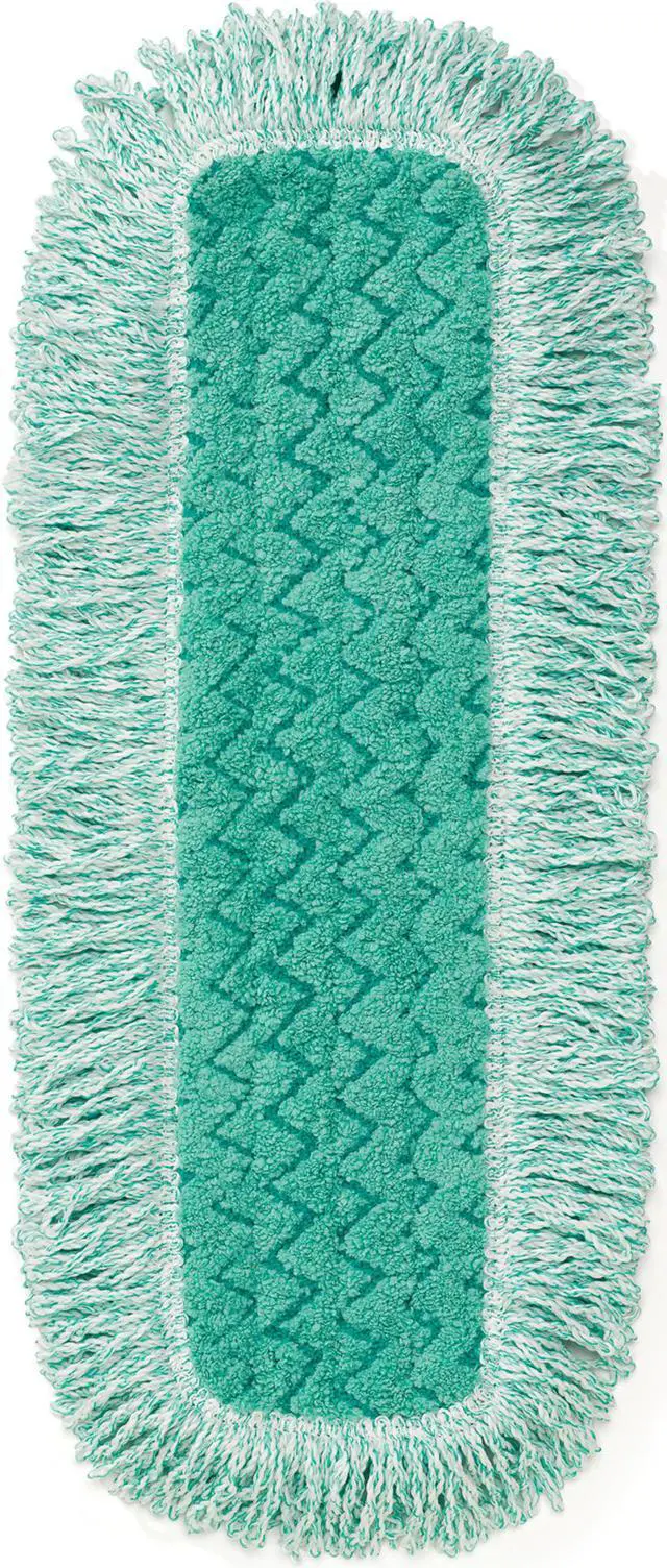 Alt view image 6 of 6 - Rubbermaid - RCP Q418 - Dust Pad w/Fringe, Microfiber, 18 Long, Green, 6/Carton