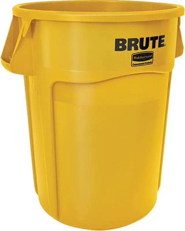 Alt view image 2 of 3 - Rubbermaid Commercial Products RCP 2643-60 YEL 44 Gallon Brute Utility container- Yellow