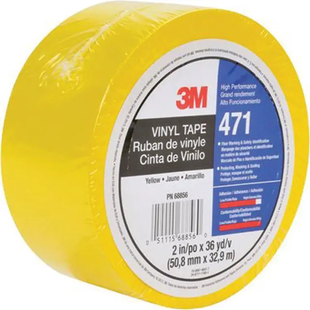 Alt view image 4 of 19 - 3M Vinyl Tape 471 Yellow, 2 in x 36 yd, Conveniently Packaged Pack of 1