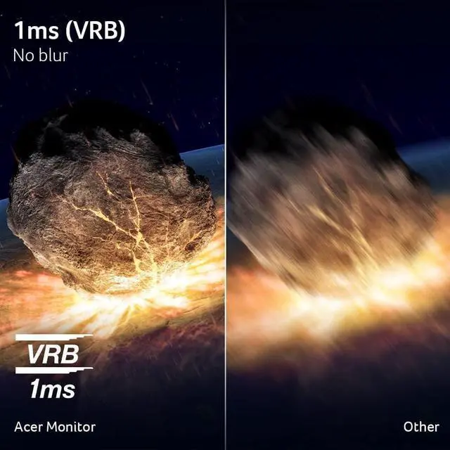 Alt view image 2 of 7 - Acer 31.5" 2K Gaming Monitor - WQHD 2560x1440 AMD FreeSync Premium 180Hz Refresh Rate 1ms VRB Speakers Display Port & HDMI Height Adjustable HDR 400
