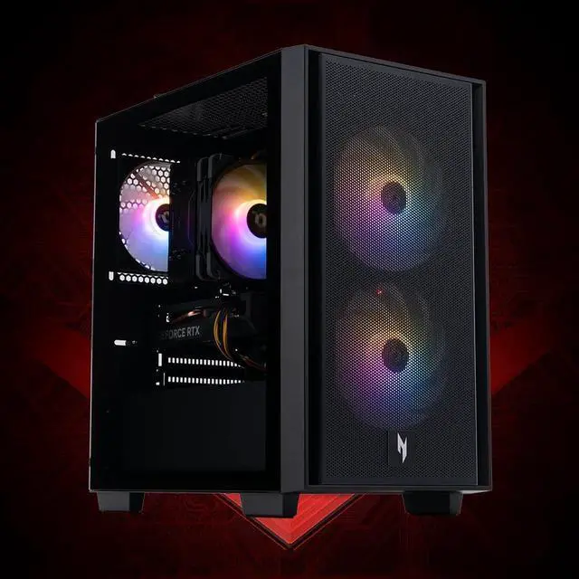 Alt view image 2 of 5 - Acer N60 Nitro Gaming Desktop - Intel core i7-14700F Nvidia GeForce RTX 5070 12G GDDR7 32G DDR5 2TB PCIe SSD Display Port 2.1 HDMI 2.1 W11 Home - 1 Year Acer Warranty