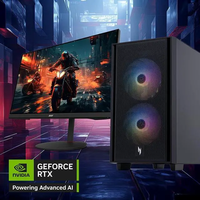 Main image of Acer N60 Nitro Gaming Desktop - Intel core i7-14700F Nvidia GeForce RTX 5070 12G GDDR7 32G DDR5 2TB PCIe SSD Display Port 2.1 HDMI 2.1 W11 Home - 1 Year Acer Warranty