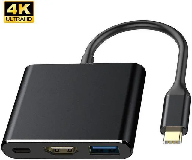 Alt view image 3 of 5 - 3.1 Type C To Grey -C 4K 3.0 Hub Adapter Cable For Apple female output port support 4K Ultra HD 20J29