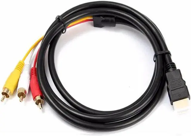 Alt view image 3 of 5 - 5Ft HDMI To 3-RCA Video Audio AV Component Converter Adapter Cable For HDTV Just For Players To TV