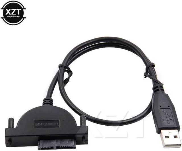 Alt view image 2 of 5 - USB 2.0 to Mini Sata II 7+6 13Pin Adapter for Laptop CD/DVD ROM Slimline Drive Converter Cable Screws steady style 1PCS
