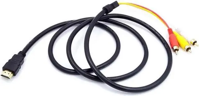 Alt view image 4 of 5 - 5Ft HDMI To 3-RCA Video Audio AV Component Converter Adapter Cable For HDTV Just For Players To TV