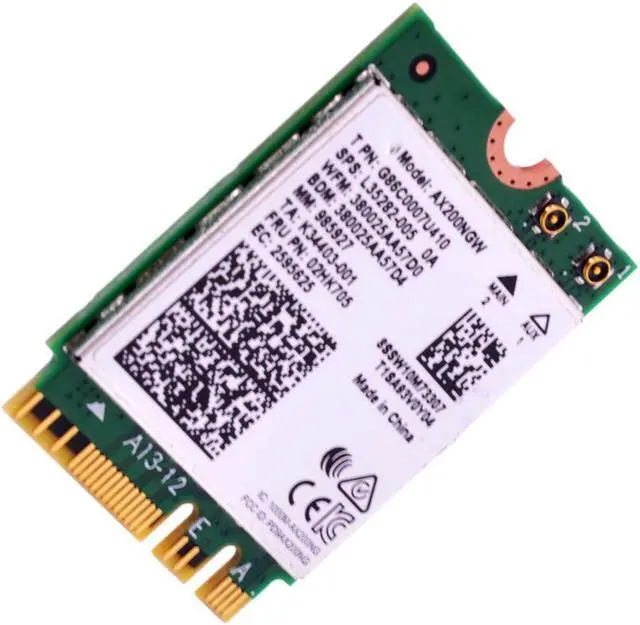 Alt view image 3 of 3 - 802.11ac 802.11ax 2.4Gbps Wireless M2 NGFF Mini PCI-e WiFi Adapter+ Bluetooth 5.0 WLAN Card for Intel Wi-Fi 6 AX200