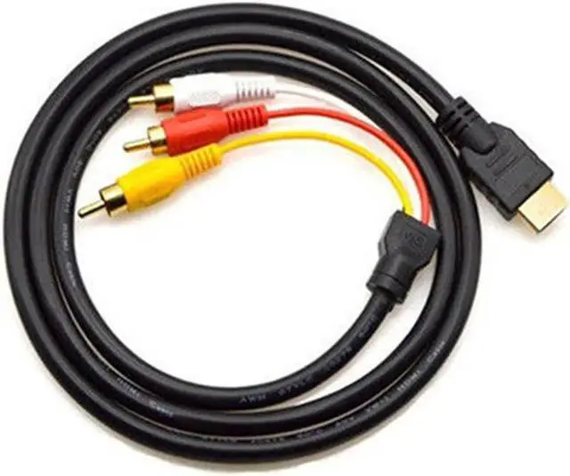 Alt view image 5 of 5 - 5Ft HDMI To 3-RCA Video Audio AV Component Converter Adapter Cable For HDTV Just For Players To TV