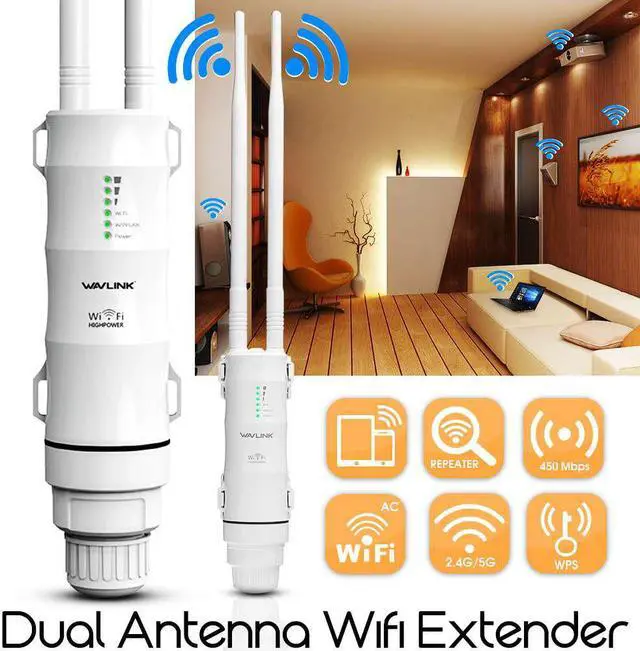Main image of 27dBm Wifi Repeater High Power Outdoor Wifi Extender 2.4G/150Mbps+5GHz/433Mbps Wireless Wifi Router Wifi Booster with WISP