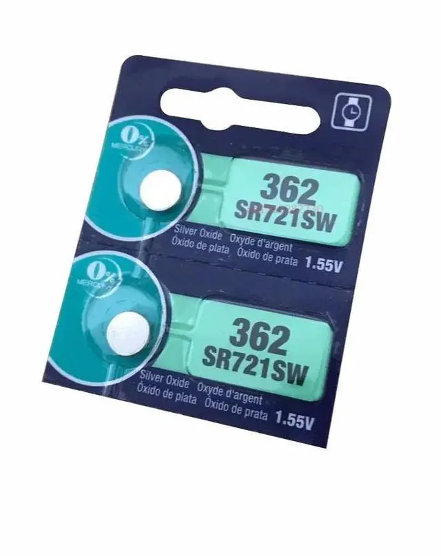Alt view image 2 of 4 - 5x 362 SR721SW 361 162 SR58 SR721W V361 Cell Button Batteries Silver Oxide men ladies children watches retail card bulk LOT