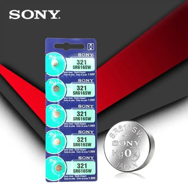 Alt view image 3 of 3 - 15pcs Sony 321 SR616SW 1.55V Silver Oxide Watch Battery SR616SW 321 Button Coin Cell MADE IN JAPAN
