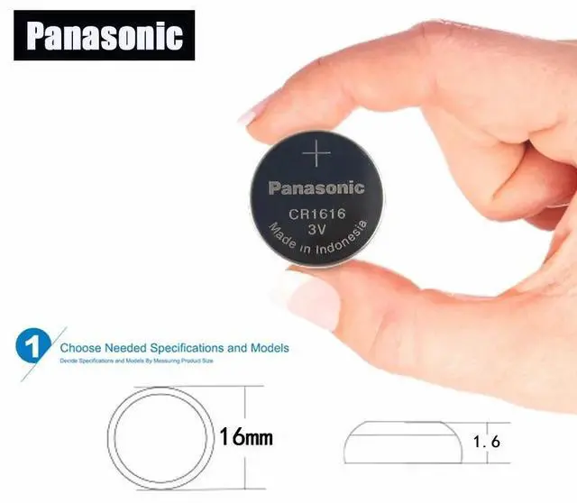 Alt view image 2 of 4 - CR1616 2PCS Button Cell Coin Batteries  cr 1616 3V Lithium Battery DL1616 ECR1616 LM1616