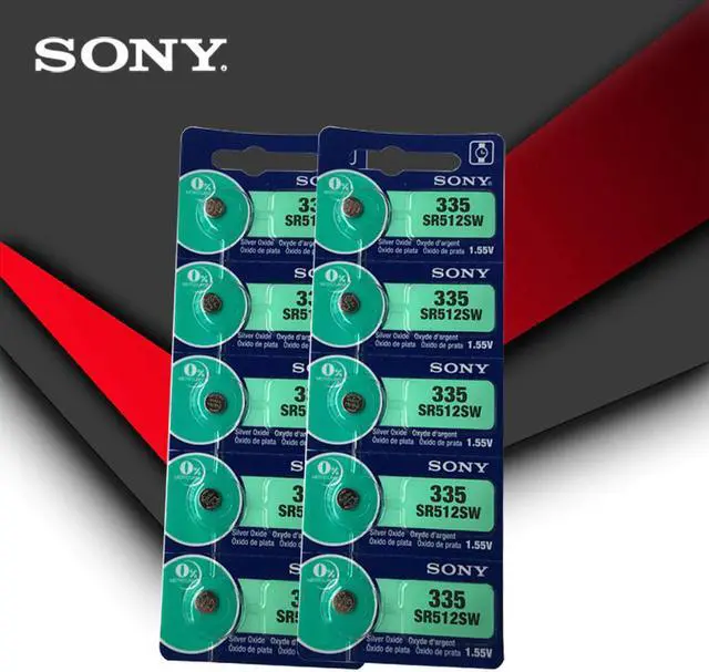 Alt view image 3 of 3 - 5pc Sony 335 SR512SW 1.55V Silver Oxide Button Cell Coin Battery MADE IN JAPAN