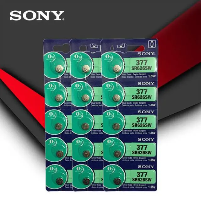 Alt view image 3 of 4 - 20pc Sony 377 SR626SW SR626 AG4 1.55V Silver Oxide Watch Battery SR626SW 377 Button Coin Cell MADE IN JAPAN