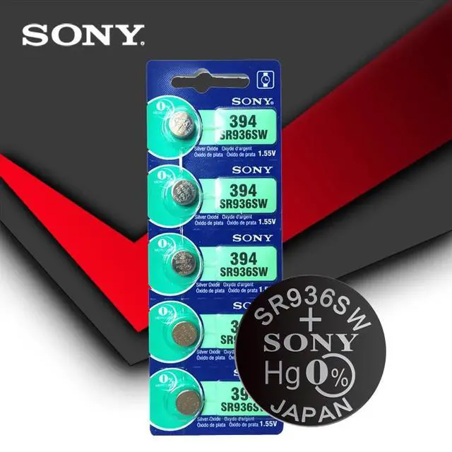 Alt view image 2 of 3 - 10pc Sony 394 SR936SW 936A LR45 L936 AG9 1.55V Silver Oxide Button Cell Coin Battery MADE IN JAPAN