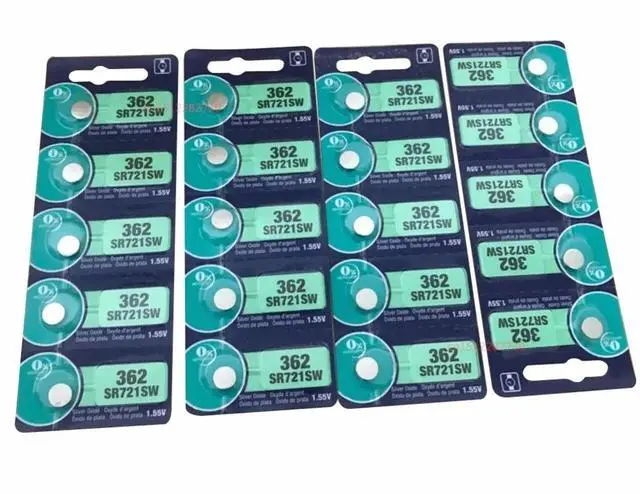 Alt view image 3 of 4 - 5x 362 SR721SW 361 162 SR58 SR721W V361 Cell Button Batteries Silver Oxide men ladies children watches retail card bulk LOT