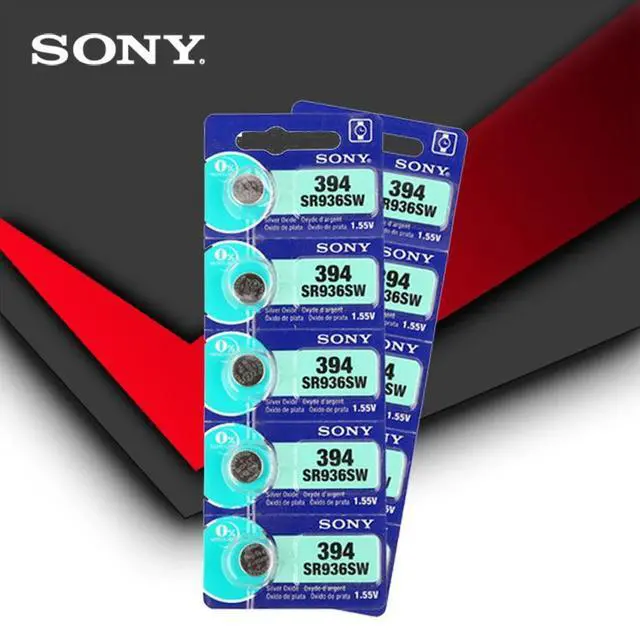 Main image of 10pc Sony 394 SR936SW 936A LR45 L936 AG9 1.55V Silver Oxide Button Cell Coin Battery MADE IN JAPAN