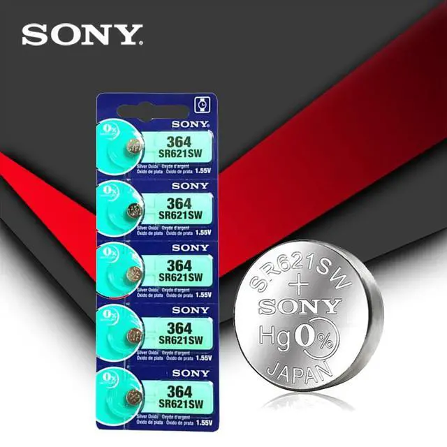 Alt view image 3 of 3 - 10pc Sony 364 SR621SW V364 SR60 SR621 AG1 Watch Battery Button Coin Cell MADE IN JAPAN