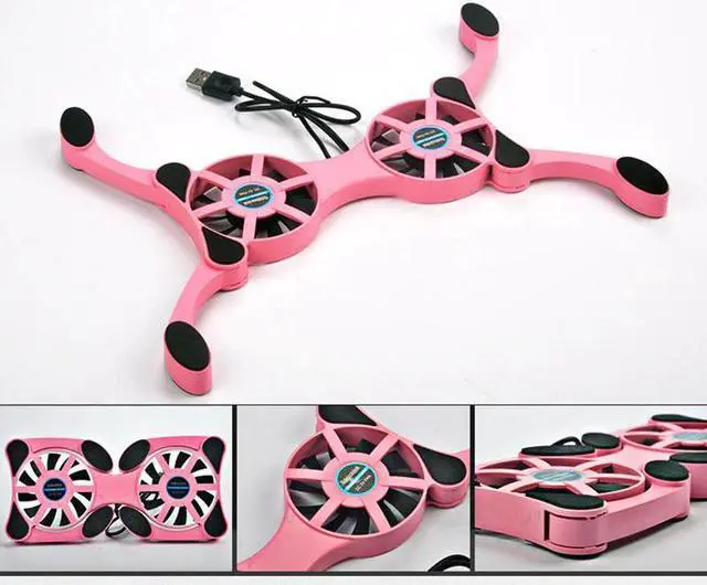 Alt view image 5 of 5 - Portable USB Octopus Two Cooling Fan Laptop Cooling Pads for Macbook Acer Dell Lenovo ASUS HP Notebok PC Tablet Laptop Pads