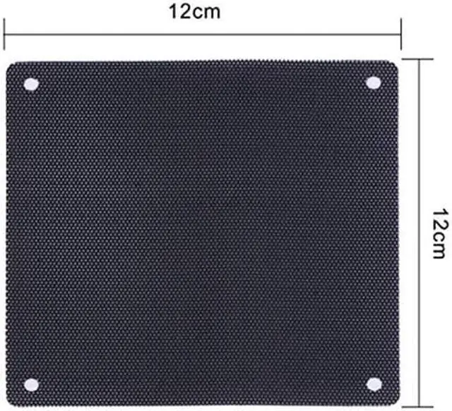 Alt view image 2 of 5 - 120 mm Dust Filter Computer Fan Filter Cooler PVC Black Dustproof Case Cover Computer Mesh 10 Packs with 40 Pieces of Screws