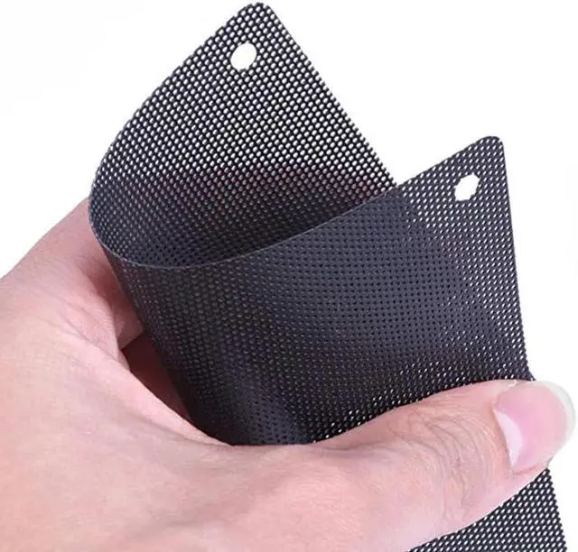 Alt view image 4 of 5 - 120 mm Dust Filter Computer Fan Filter Cooler PVC Black Dustproof Case Cover Computer Mesh 10 Packs with 40 Pieces of Screws