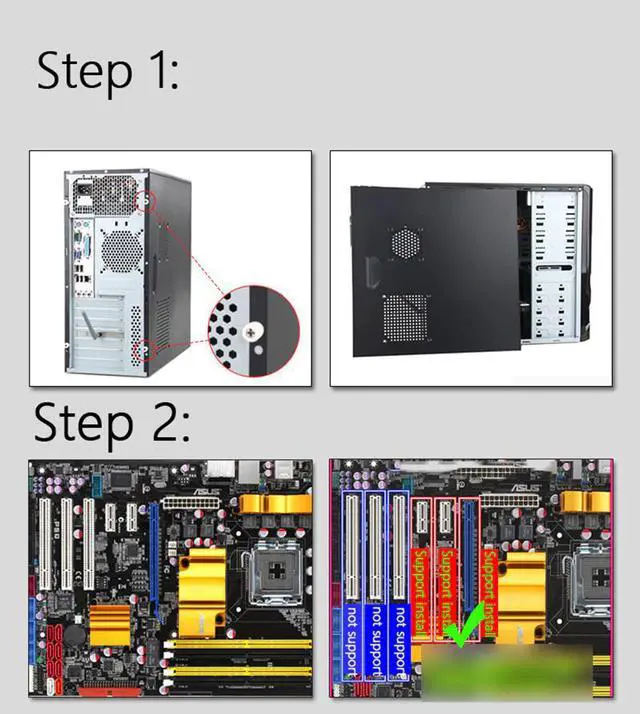 Alt view image 5 of 5 - 802.11 B/g/n 450Mbps Wireless WiFi  PCI-Express Adapter Desktop Card For  5300 Compatible Slot PCI-E X1/X4/X8/X16