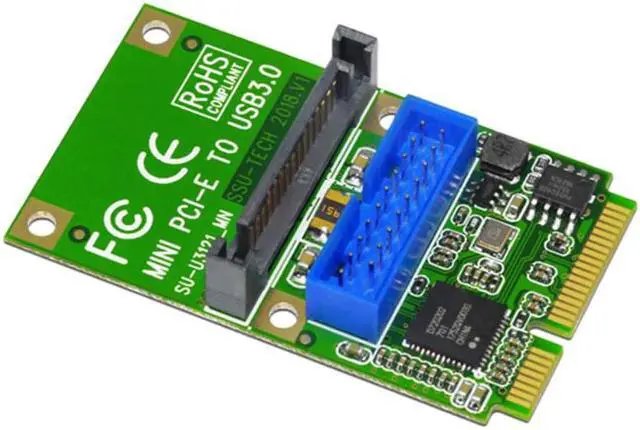 Main image of Mini Pci-E To Usb3.0 Adapter Card Mini Pcie To19-Pin 20Pin Usb 3.0 Expansion Card With 15Pin Sata Power Ports For Desktop Pc