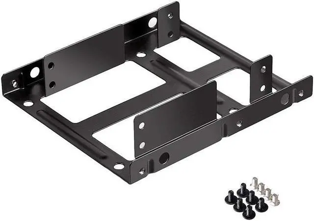 Main image of Metal Dual 2.5" To 3.5" Hard Drive Bay Mounting Bracket - 2 X 2.5" To 3.5" HDD / SSD Mounting Bracket