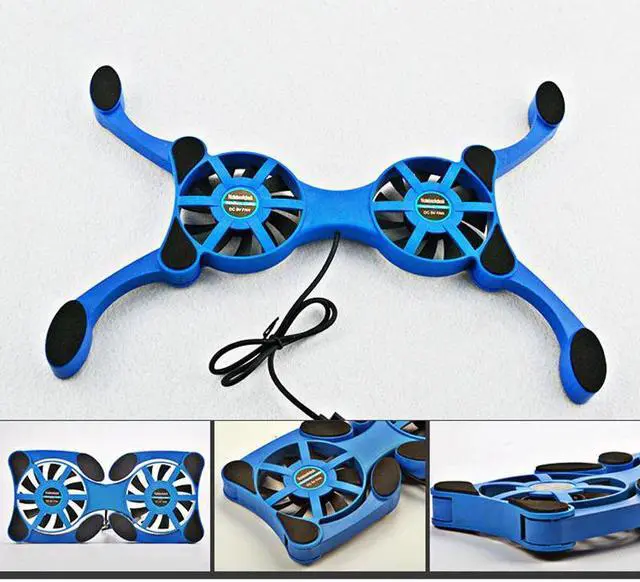 Alt view image 4 of 5 - Portable USB Octopus Two Cooling Fan Laptop Cooling Pads for Macbook Acer Dell Lenovo ASUS HP Notebok PC Tablet Laptop Pads