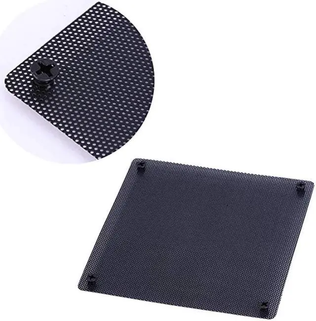 Alt view image 3 of 5 - 120 mm Dust Filter Computer Fan Filter Cooler PVC Black Dustproof Case Cover Computer Mesh 10 Packs with 40 Pieces of Screws