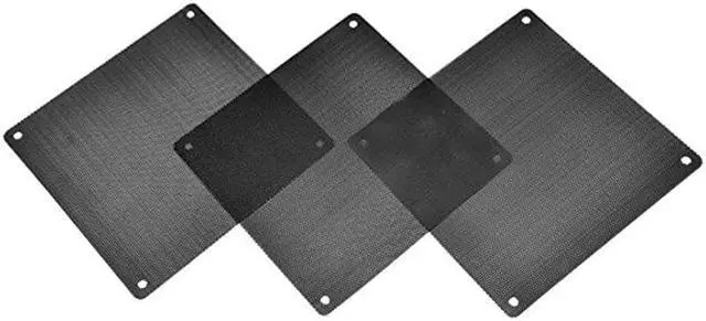 Alt view image 5 of 5 - 120 mm Dust Filter Computer Fan Filter Cooler PVC Black Dustproof Case Cover Computer Mesh 10 Packs with 40 Pieces of Screws