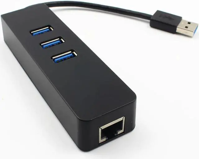 Alt view image 5 of 5 - 3-Port USB 3.0 Hub With RJ45 10/100/1000 Gigat Ethernet Adapter Converter LAN Wired USB Network Adapter For Tablets And More