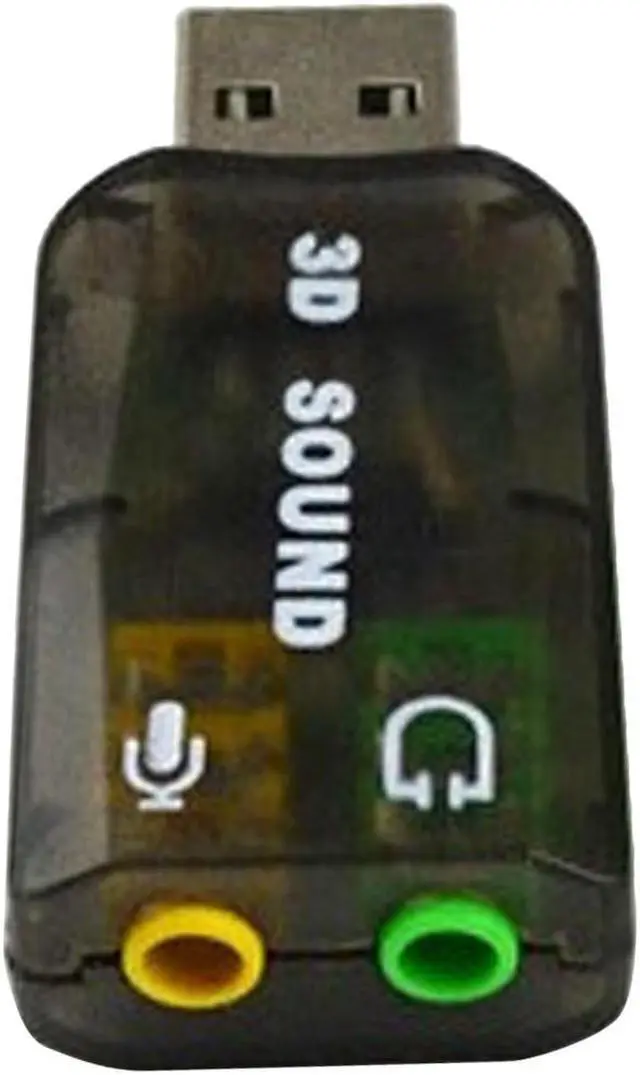 Alt view image 6 of 6 - 5.1-Channel w/3.5mm Sound Card External USB Sound Card Audio Card Adapter Computer Stereo Mic Audio USB Converter For PC