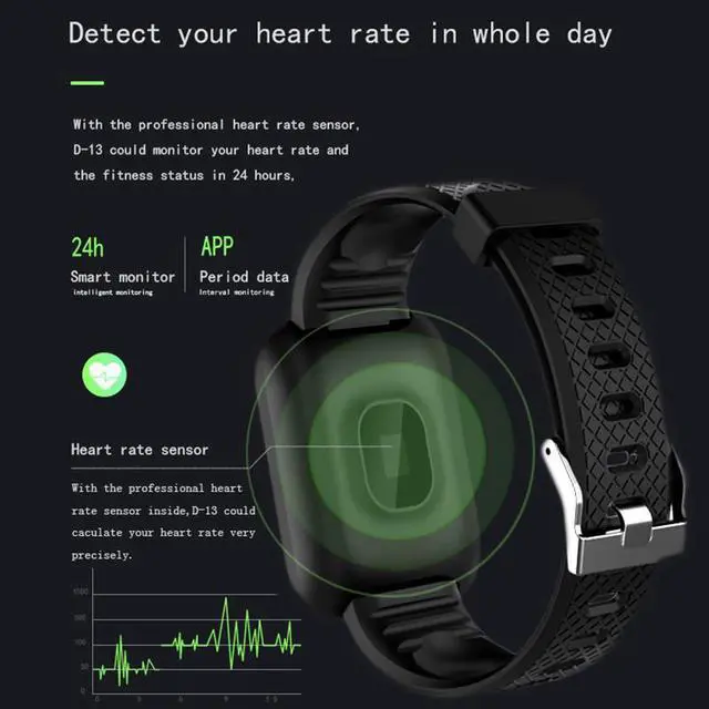 Alt view image 5 of 6 - Sport Smart Watch Men Waterproof Smartwatch Women Blood Pressure Heart Rate Monitor Health Fitness Tracker Watch For Android IOS